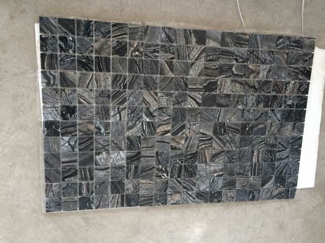 Zebra Black Marble Mosaic